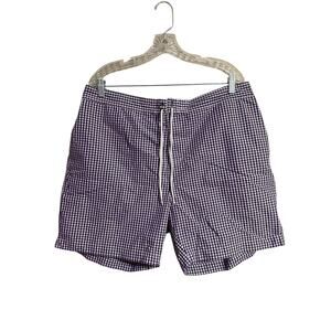 POLO Ralph Lauren Purple Check Swim Trunks XXL